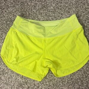 Lululemon Athletica Bright Yellow Athletic Shorts